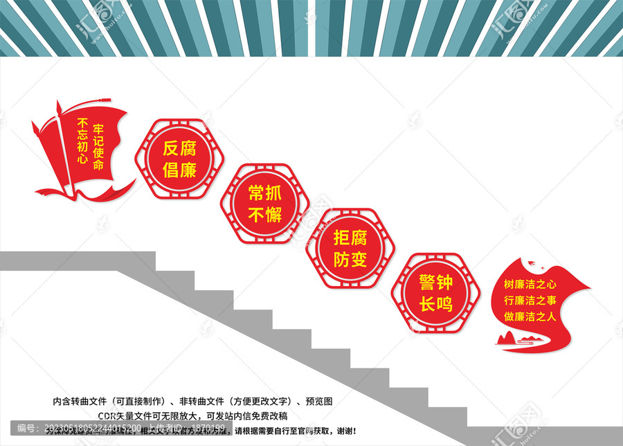 廉政樓梯文化墻