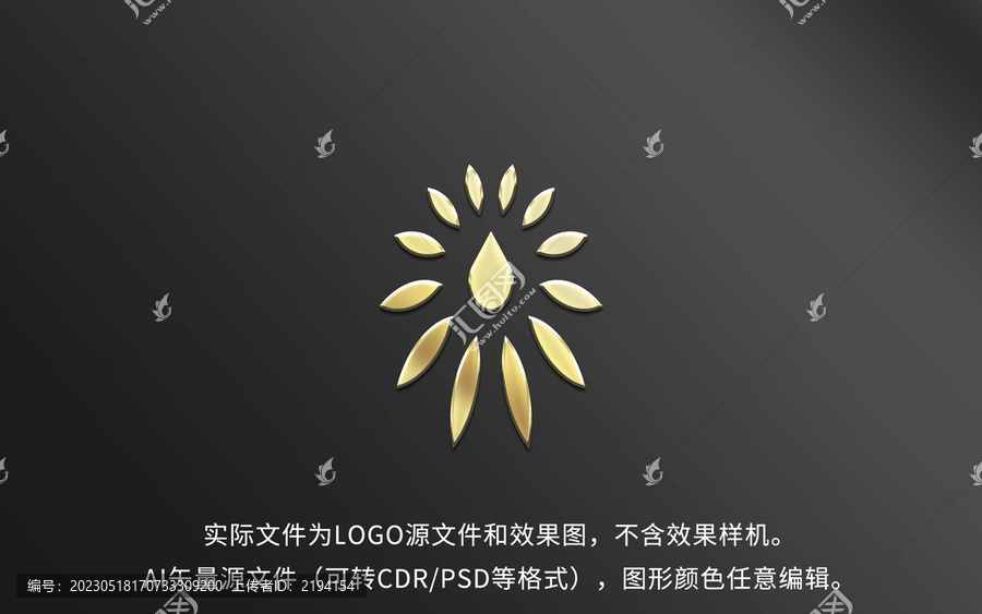 葉水滴LOGO標(biāo)志設(shè)計