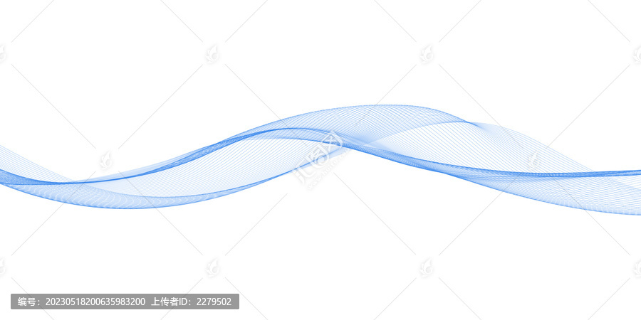 蓝色波浪曲线