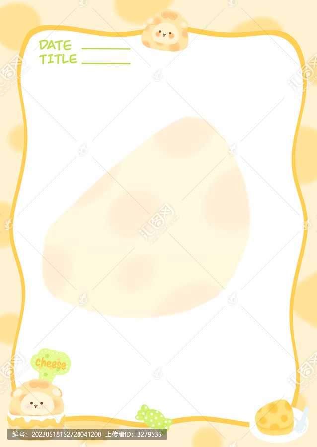 卡通綿羊芝士拍紙本