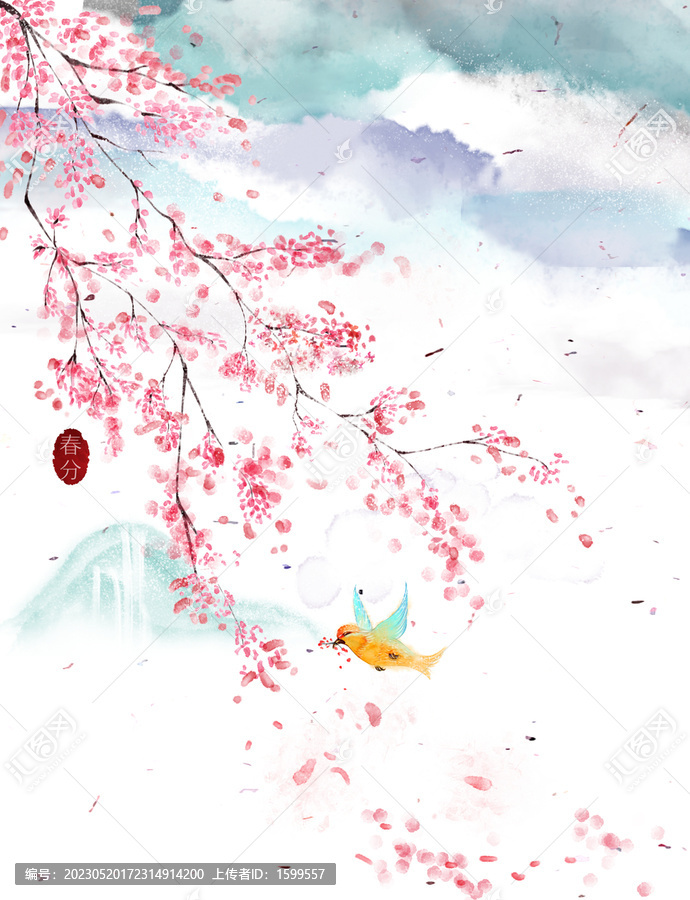 24節(jié)氣插畫春分
