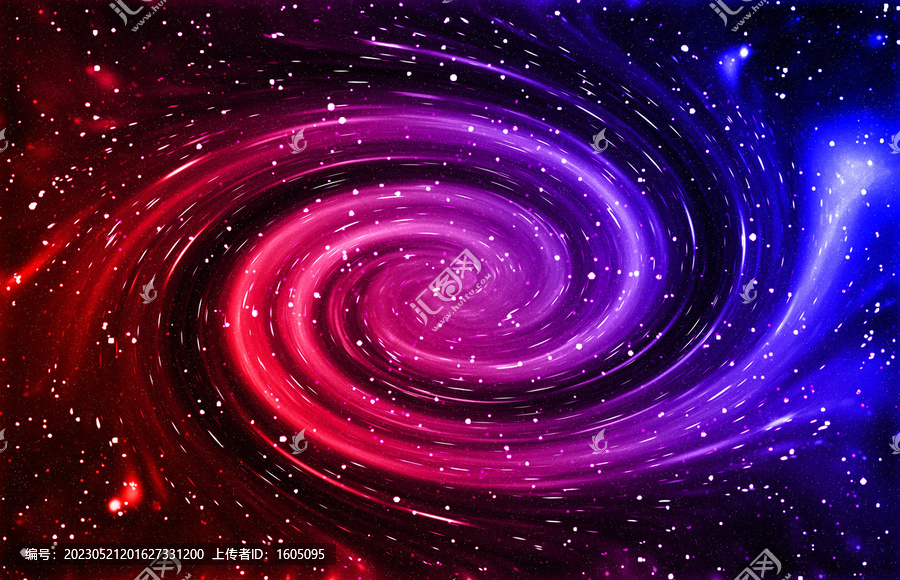 紅藍漩渦星空背景