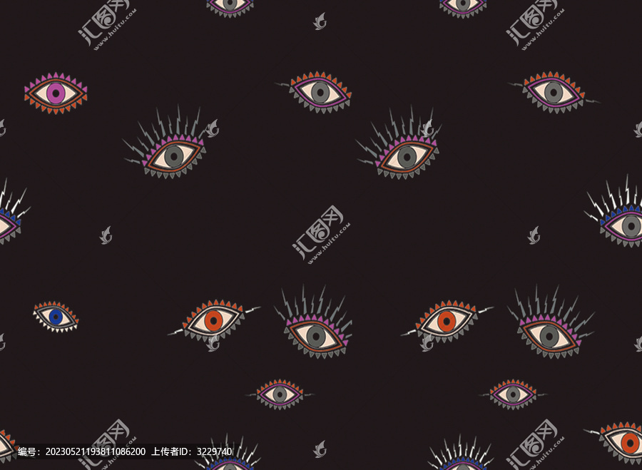 黑底卡通眼睛