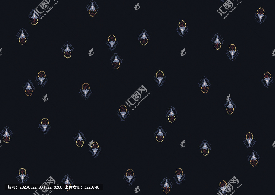 黑底羽毛花