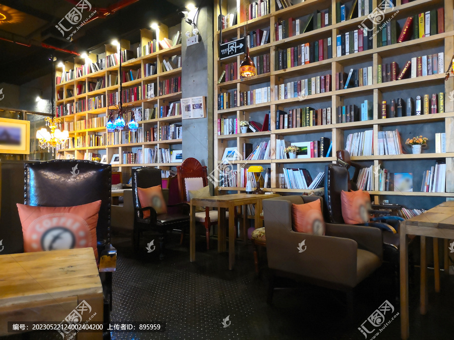 餐厅书架墙