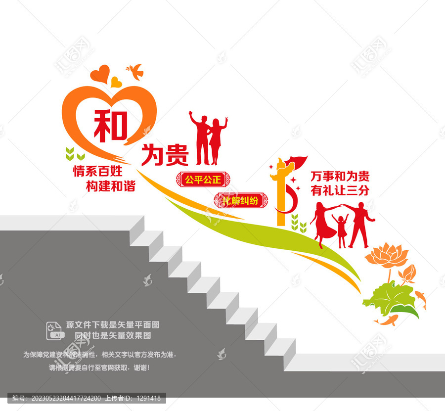調(diào)解室文化階梯墻