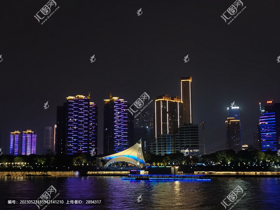 橘子洲夜游夜景