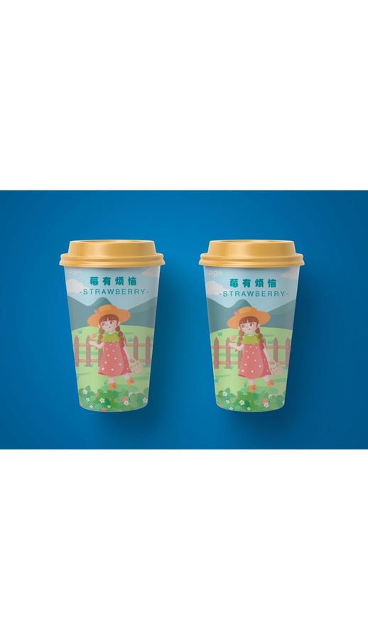 莓有煩惱女孩插畫海報