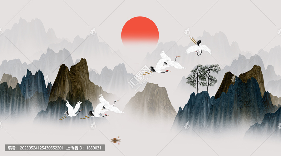 寫意抽象山水畫