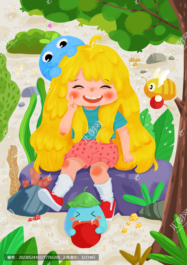 長(zhǎng)發(fā)小女孩