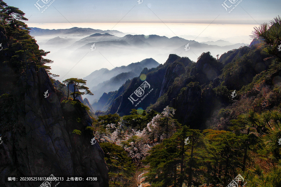 黄山云雾美景