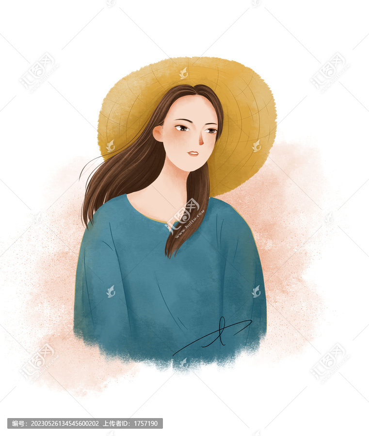 手繪美女