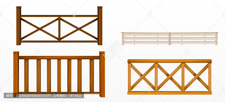 写实木栅栏与扶手设计集合