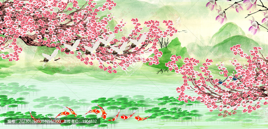 梅花九魚圖