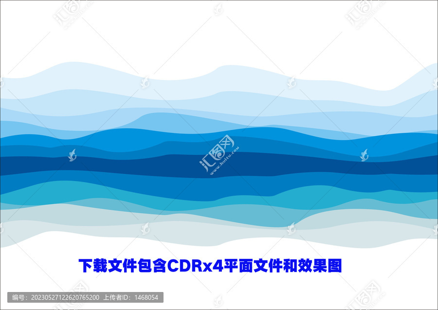 漸變藍色山峰海浪漸變