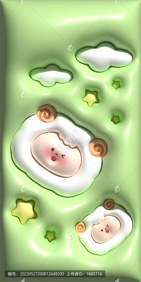小羊膨脹圖案