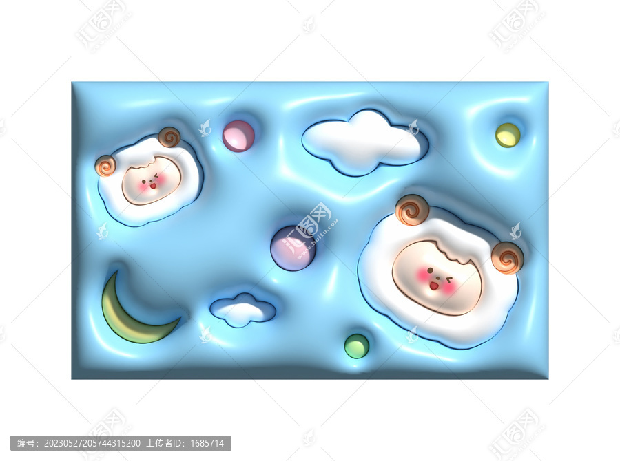 小羊膨脹圖案
