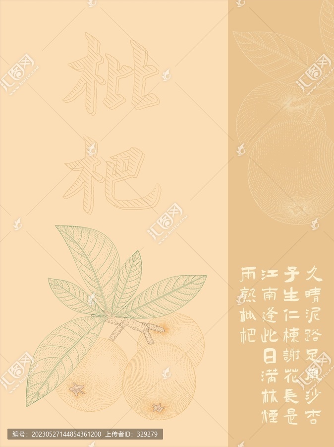 枇杷線條畫(huà)