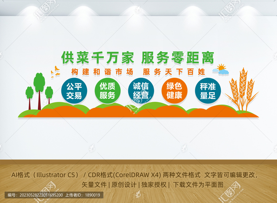 菜市場文化墻
