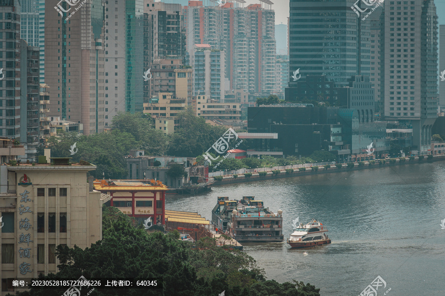 广州珠江河道两岸