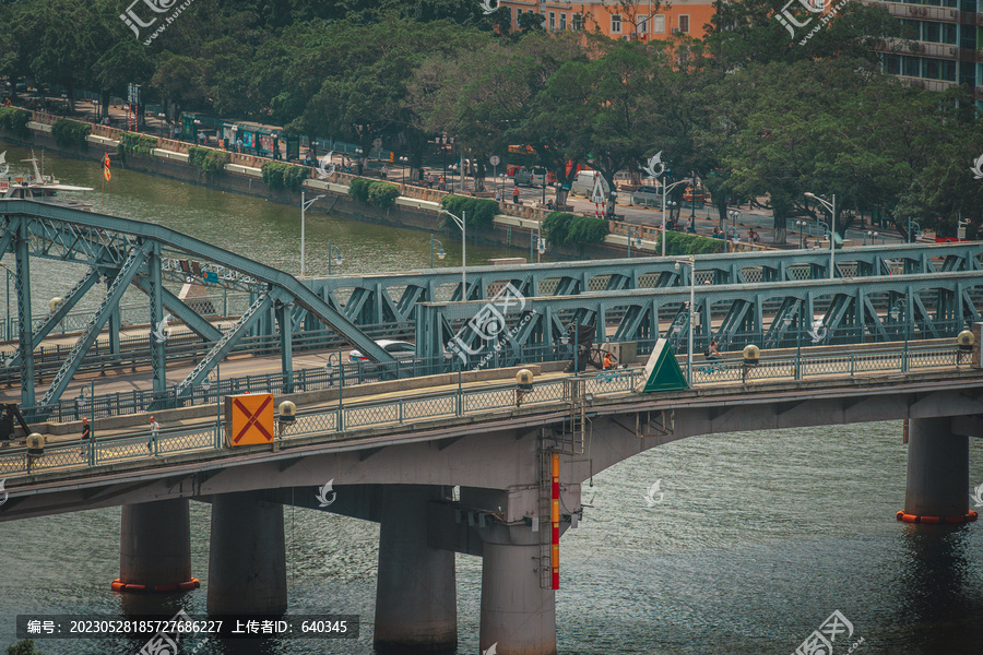 广州珠江河道两岸