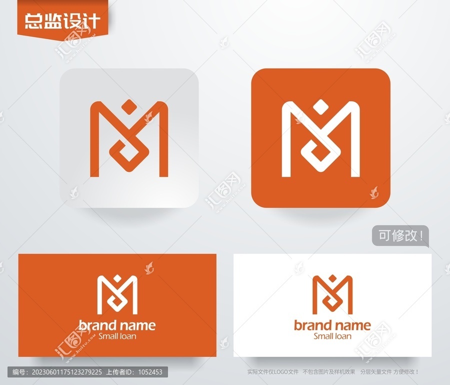 M字母logo金融古钱币