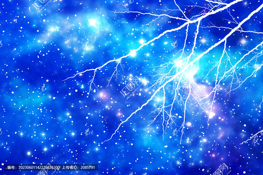 閃電的星空