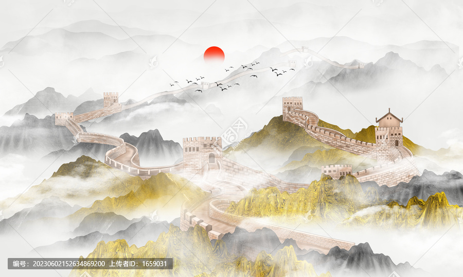 長(zhǎng)城山水畫(huà)