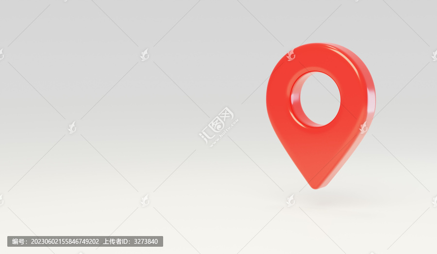 定位位置目標(biāo)紅色3D元素