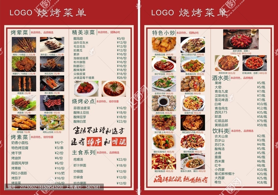 燒烤菜單