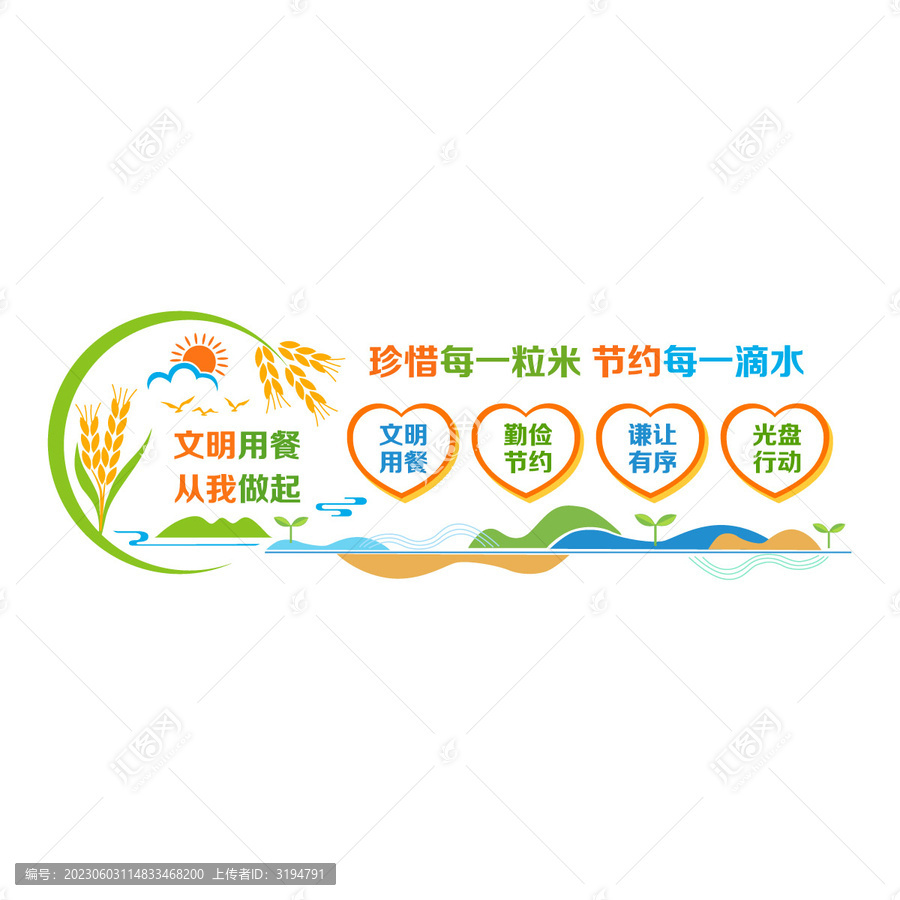 文明用餐珍惜糧食