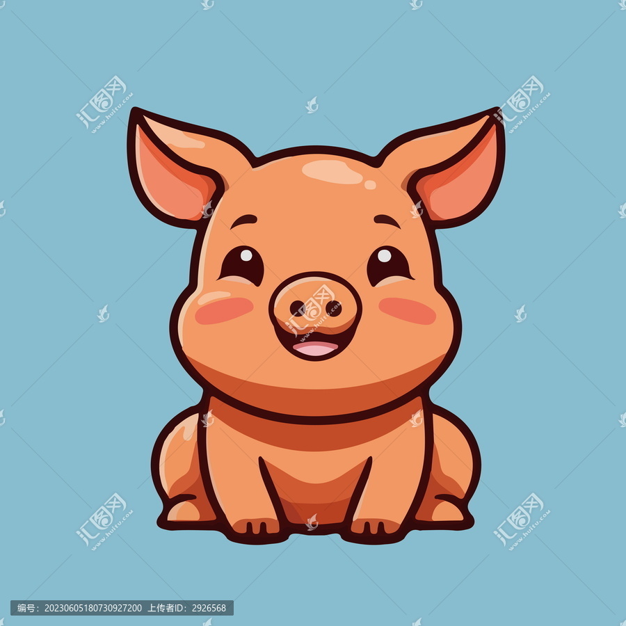 卡通可爱小猪形象