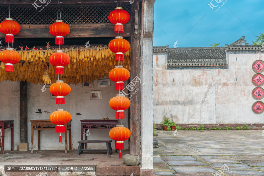 徽州呈坎古村建筑风景