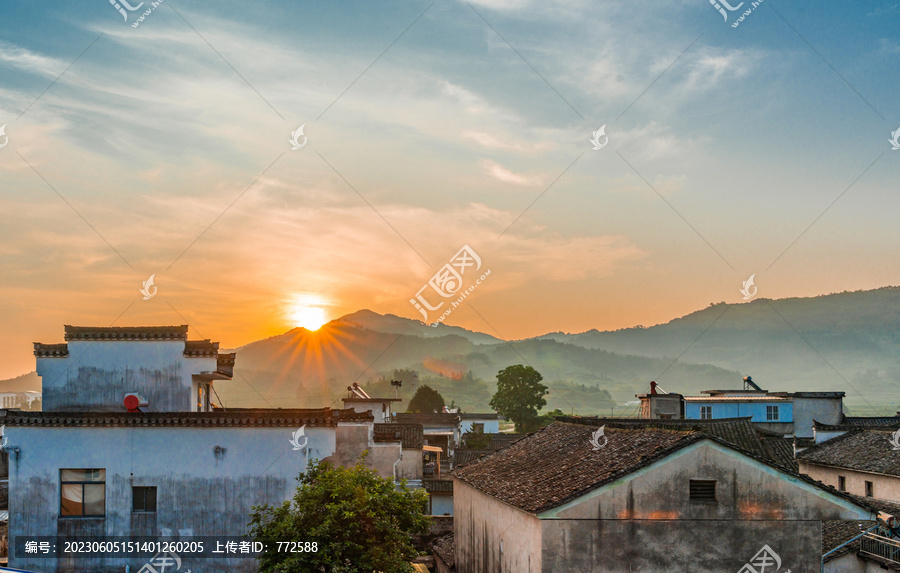 徽州呈坎古村建筑风景