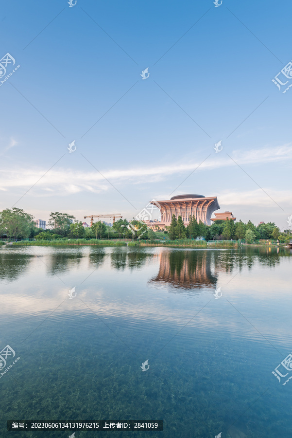 夕阳下的北京奥林匹克公园
