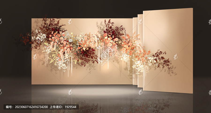 泰式香檳色現(xiàn)代婚禮迎賓區(qū)