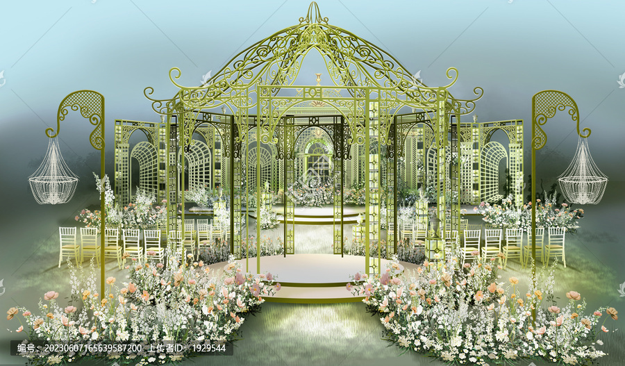 歐式莊園花園戶外草坪婚禮
