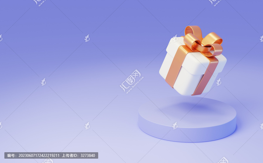 节庆生日祝福纪念品礼物盒3D
