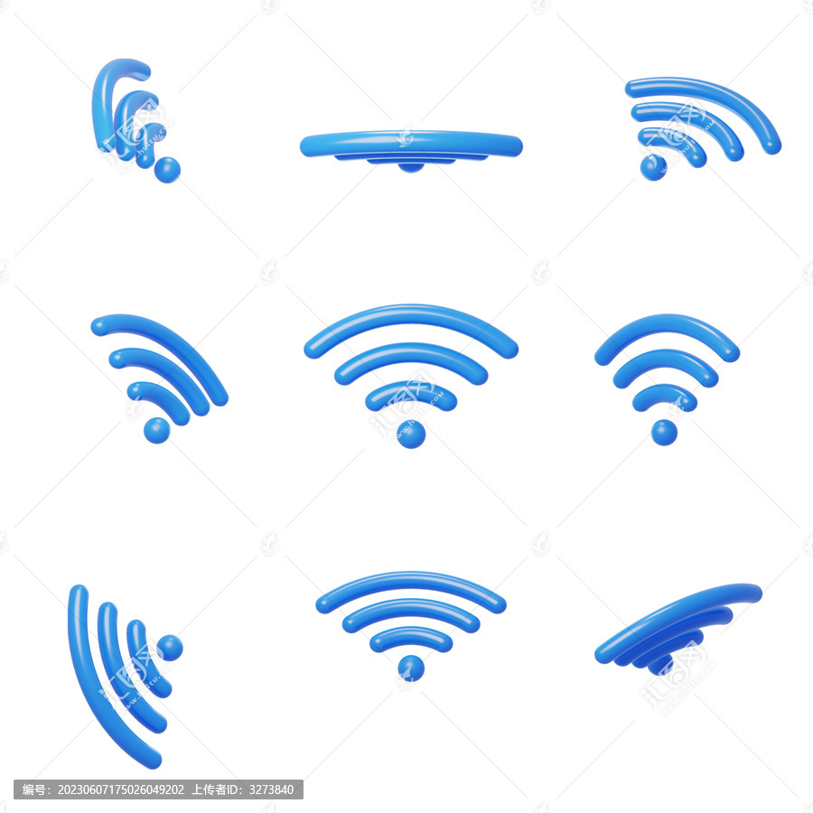 WIFI無(wú)線連接信號(hào)上網(wǎng)3D