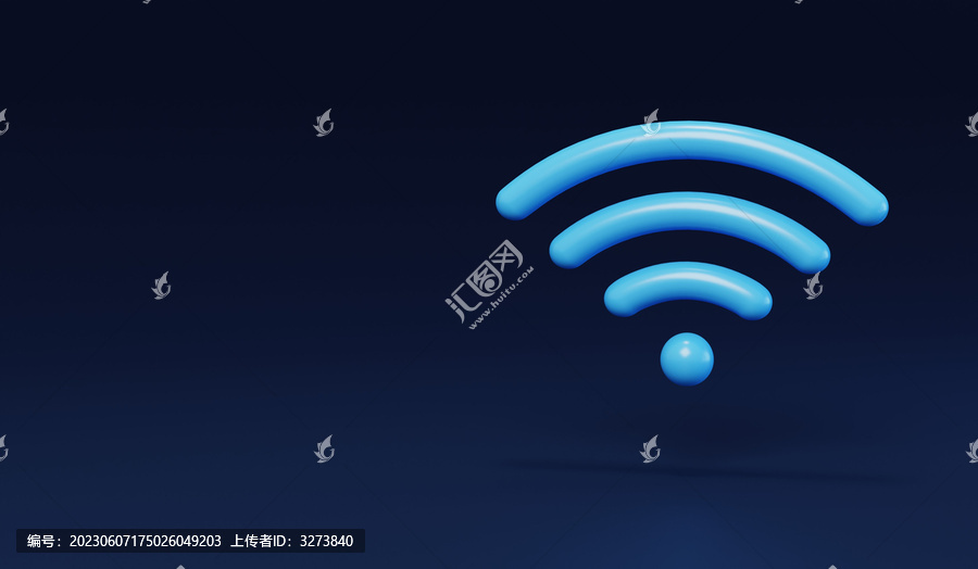 WIFI無(wú)線網(wǎng)絡(luò)信號(hào)上網(wǎng)3D