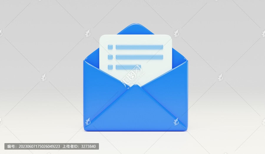 信封寫信內(nèi)容信件郵件情書3D