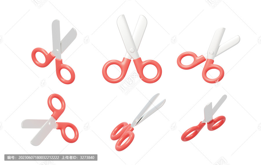 剪刀文具工具實(shí)用美發(fā)理發(fā)3D