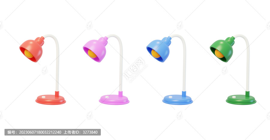 臺(tái)燈學(xué)習(xí)護(hù)眼3D燈具節(jié)能多色