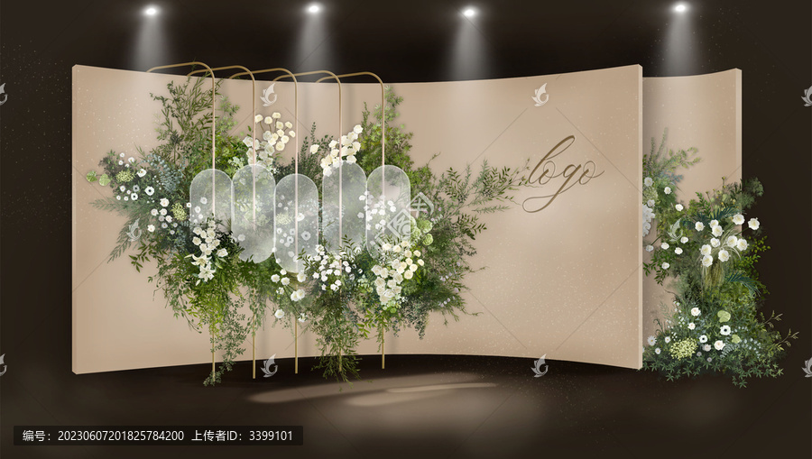 駝色泰式婚禮迎賓區(qū)