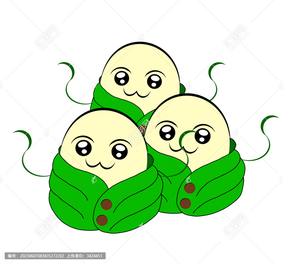 卡通粽子圖端午節(jié)元素設(shè)計(jì)
