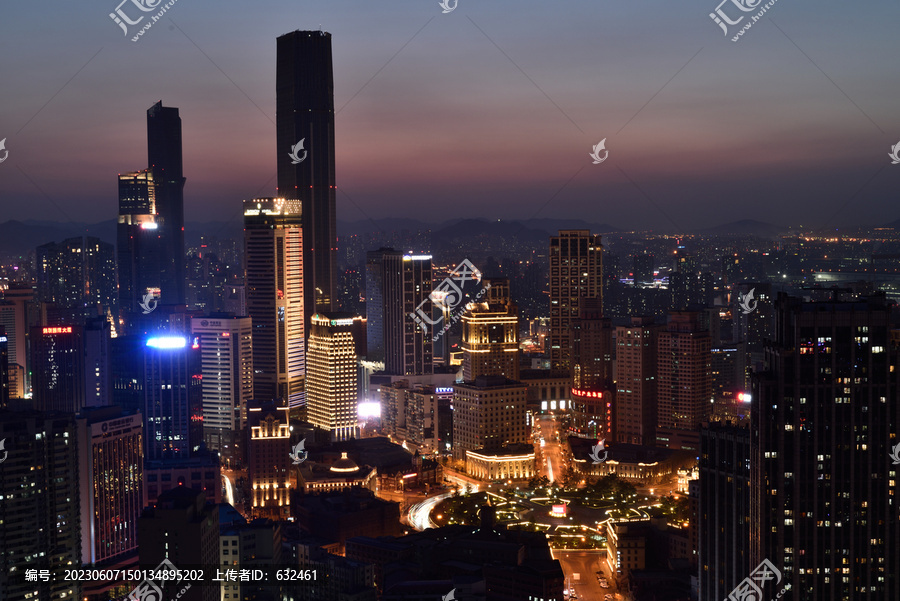 大连中山广场城市风光夜景