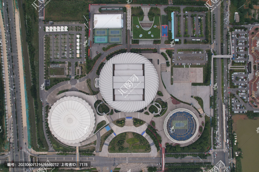 光谷国际网球中心鸟瞰图