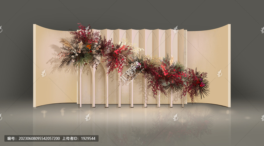 香檳色婚禮泰式異形迎賓區(qū)