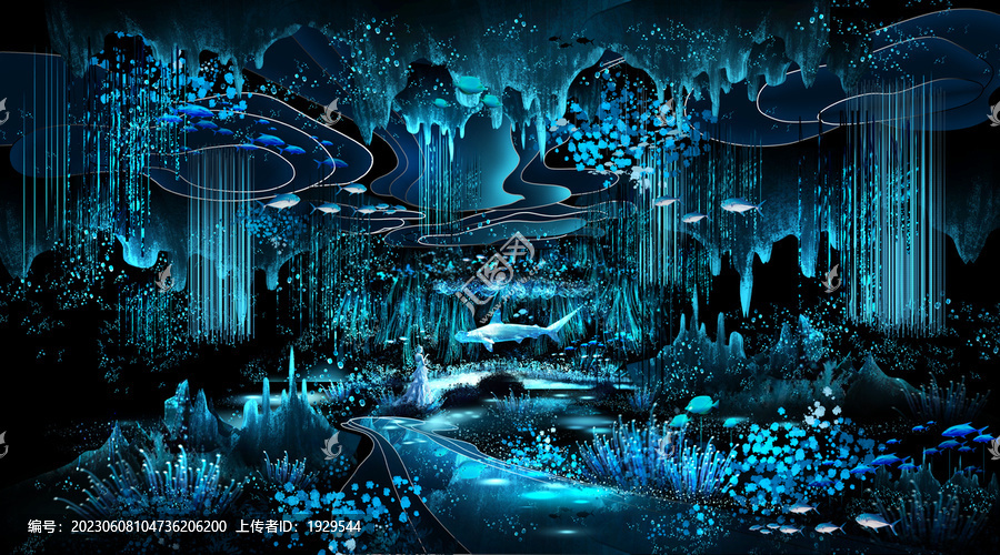 星辰大海藍(lán)色海洋婚禮