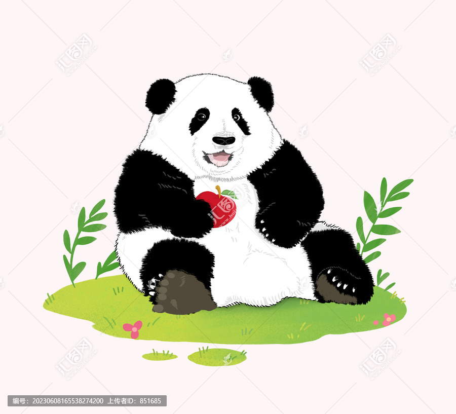 國寶大熊貓成和花